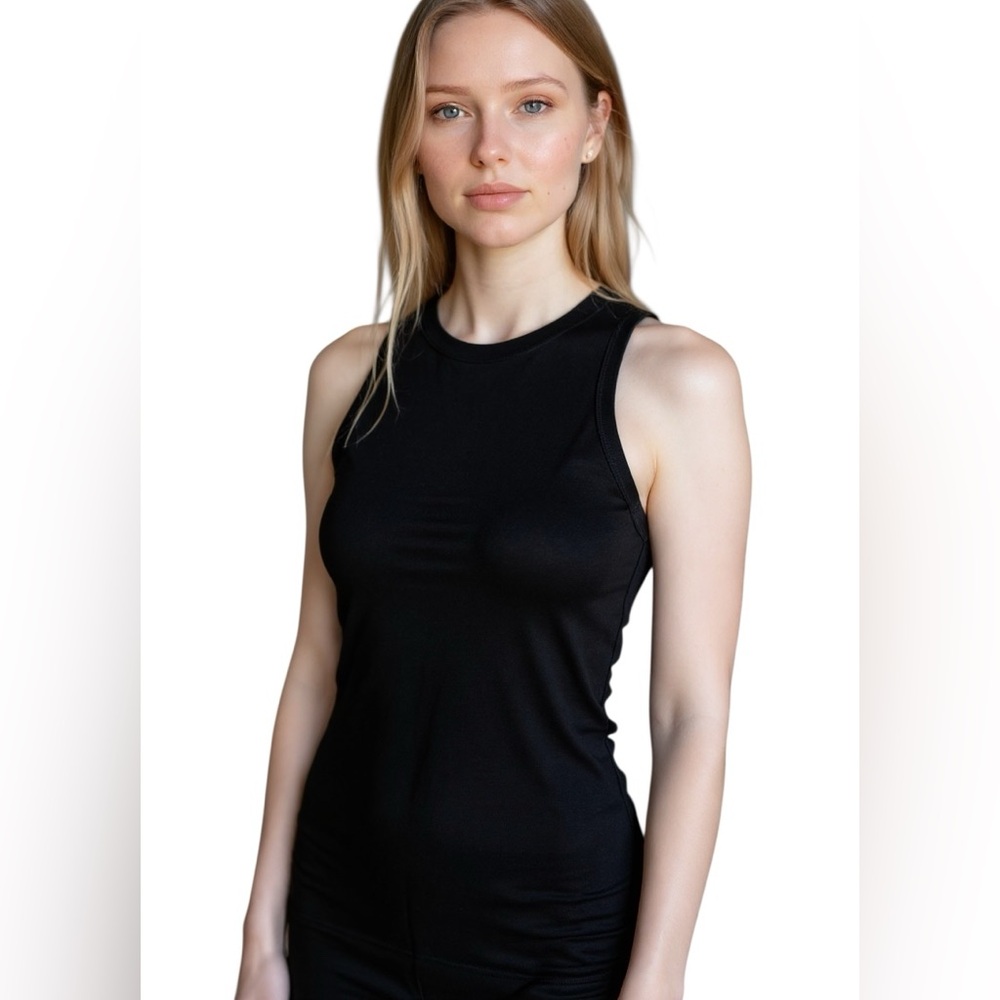 SKINNYGIRL SMOOTHERS SHAPERS BLACK MINIMALIST TANK TOP M - Picture 1 of 9